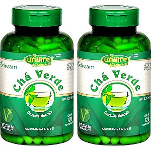 Kit 2 Chá verde Unilife 120 comprimidos - Vegano