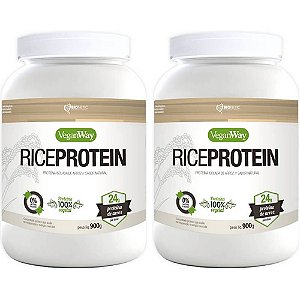 Kit 2 Rice Protein Natural VeganWay 900g - Proteína Vegana