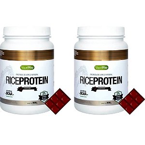 Kit 2 Rice Protein Cacau VeganWay 900g - Proteína Vegana