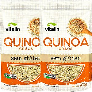 Kit 2 Quinoa Real em Grãos Orgânico Vitalin 200g