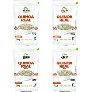 Kit 4 Quinoa Real em Flocos Orgânica Vitalin 120g