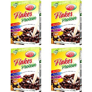 Kit 4 Flakes Protein Sabor Café Sora 120g - Vegano