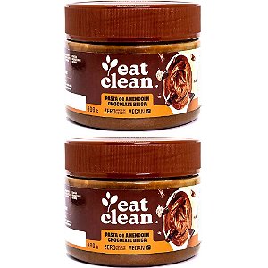 Kit 2 Pasta Amendoim Chocolate Belga Eat Clean 300g - Vegano