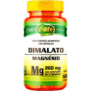 Magnésio Dimalato Unilife 120 cápsulas - Vegano