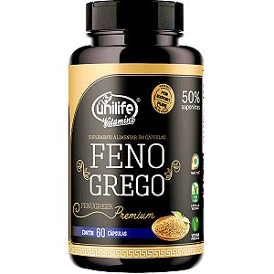 Feno Grego Premium 50% Saponinas Unilife 60 Cápsulas Vegano