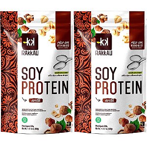 Kit 2 Soy Protein (escolha o sabor) Rakkau 600g - Vegano - Proteína