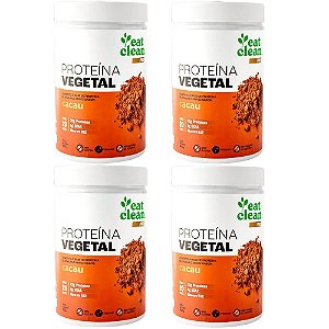 Kit 4 Proteína Vegetal Cacau Eat Clean 600g - Proteína Vegana