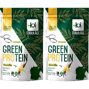 Kit 2 Green Protein (Proteína Vegana) Baunilha Rakkau 600g