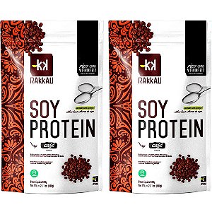 Kit 2 Soy Protein Café Rakkau 600g - Vegano - Proteína