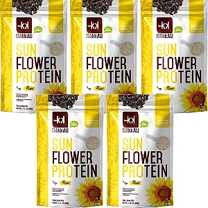 Kit 5 Sun Flower Protein Natural Rakkau 600g Vegano