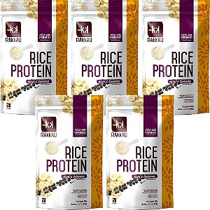 Kit 5 Rice Protein Açaí e Banana Rakkau 600g Vegano Proteína