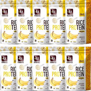 Kit 10 Rice Protein Banana Rakkau 600g - Vegano - Proteína