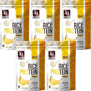 Kit 5 Rice Protein Banana Rakkau 600g Vegano Proteína Arroz