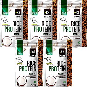 Kit 5 Rice Protein Coco Rakkau 600g Vegano - Proteína Arroz