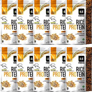 Kit 10 Rice Protein Natural Rakkau 600g - Vegano - Proteína