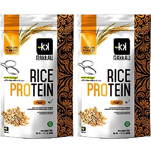 Kit 2 Rice Protein Natural Rakkau 600g - Vegano - Proteína