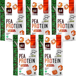 Kit 5 Pea Protein Caramelo e Flor de Sal Rakkau 600g Vegano
