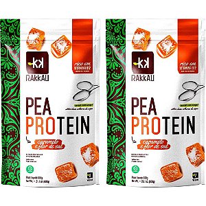 Kit 2 Pea Protein Caramelo e Flor de Sal Rakkau 600g Vegano