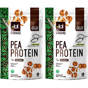 Kit 2 Pea Protein Cookies Rakkau 600g - Vegano - Proteína