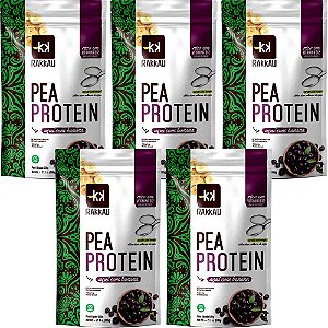 Kit 5 Pea Protein Açaí e Banana Rakkau 600g Vegano Proteína