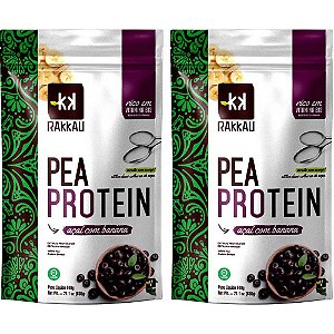Kit 2 Pea Protein Açaí e Banana Rakkau 600g Vegano Proteína