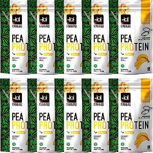 Kit 10 Pea Protein Banana Rakkau 600g - Vegano - Proteína