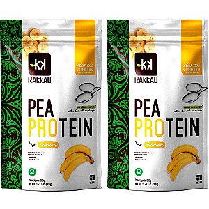 Kit 2 Pea Protein Banana Rakkau 600g - Vegano - Proteína