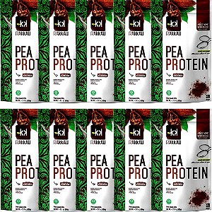 Kit 10 Pea Protein Cacau Rakkau 600g - Vegano - Proteína