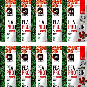 Kit 10 Pea Protein Morango Rakkau 600g - Vegano - Proteína