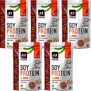 Kit 5 Soy Protein Natural Rakkau 600g Vegano - Proteína Soja