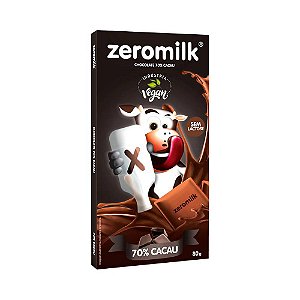 Chocolate ZeroMilk 70% Cacau Tudo Zero Leite 80g