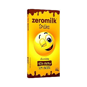 Chocolate Smiles  ZeroMilk 40% Cacau Tudo Zero Leite 80g