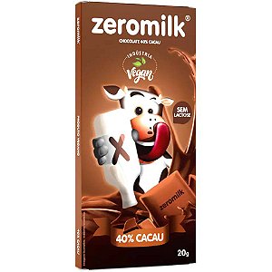 Chocolate ZeroMilk Puro Tudo Zero Leite 20g - Vegano
