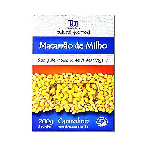 Macarrão Caracolino de Milho Não-Transgênico Sem Glúten Tui Alimentos 200g