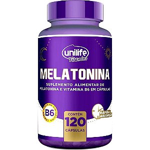 Melatonina e Viamina B6 Unilife 120 cápsulas