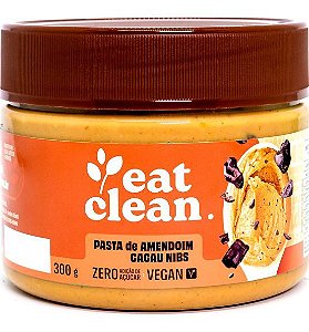 Pasta Amendoim Cacau Nibs Eat Clean 300g