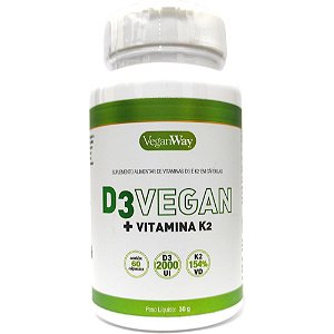 Vitamina D3 Vegan 2000UI + Vit. K2 VeganWay 60 cápsulas
