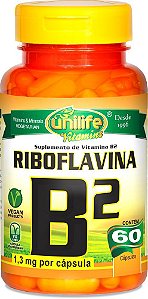 Vitamina B2 Riboflavina Unilife 60 cápsulas - Vegano