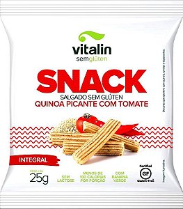 Snack Salgado Sem Glúten Quinoa Picante com Tomate Vitalin 25g