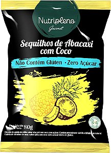 Sequilhos Sem Glúten e Sem Açúcar Sabor Abacaxi com Coco Nutripleno 80g