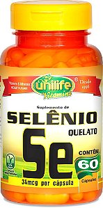 Selênio Se Quelato Unilife 60 cápsulas - Vegano