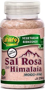 Sal Rosa do Himalaia Moído Unilife 250g - Vegano