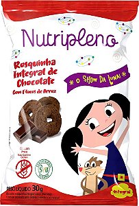 Rosquinha Integral Chocolate O Show da Luna Sem Glúten Nutripleno 30g