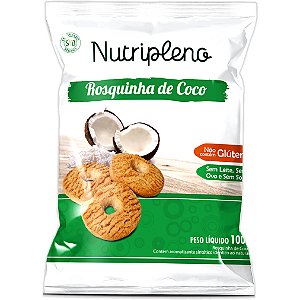 Rosquinha Coco Sem Glúten Nutripleno 100g - Vegano