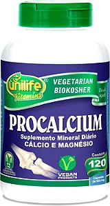 Procalcium base de Cálcio e Magnésio Unilife 120 cápsulas de 950mg