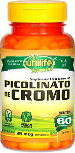 Picolinato de Cromo Unilife 60 cápsulas - Vegano