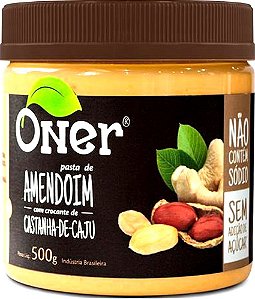 Pasta de Amendoim Crocante de Castanha-de-Caju Oner 500g