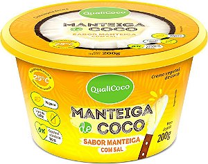 Manteiga de Coco Sabor Manteiga Com Sal QualiCoco 200g