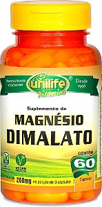 Magnésio Dimalato Unilife 60 cápsulas - Vegano
