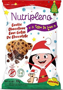 Cookie Chocotone C/ Gotas de Chocolate O Show da Luna Sem Glúten Nutripleno 30g
